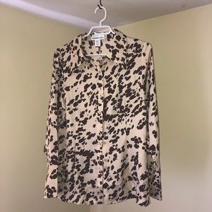 Cow print button down